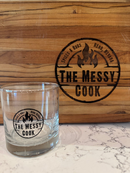 The Messy Cook Whiskey Glass